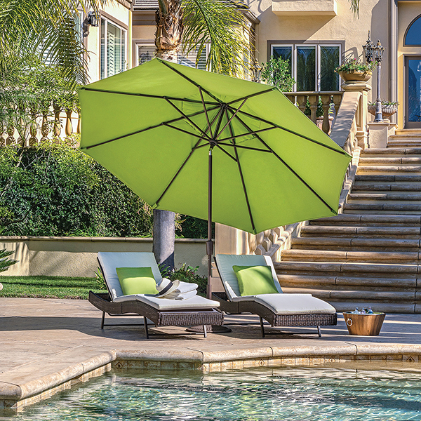 360 degree patio umbrella Domi Outdoor Living Cantilever Patio Umbrella main image 1